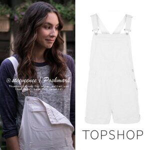 Topshop Moto White Short Overalls Dungarees ASO Spencer Hastings
